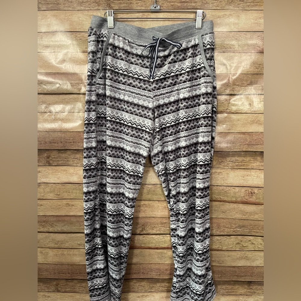 Nautica Women's Fleece Pajama Lounge Pants- Gray Size: Small